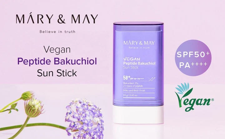 Mary&May Vegan Peptide Bakuchiol Sun Stick SPF50+ PA++++